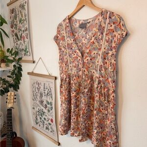 Anthropologie Vanessa Virginia - Large - Chic Floral Women's Blouse